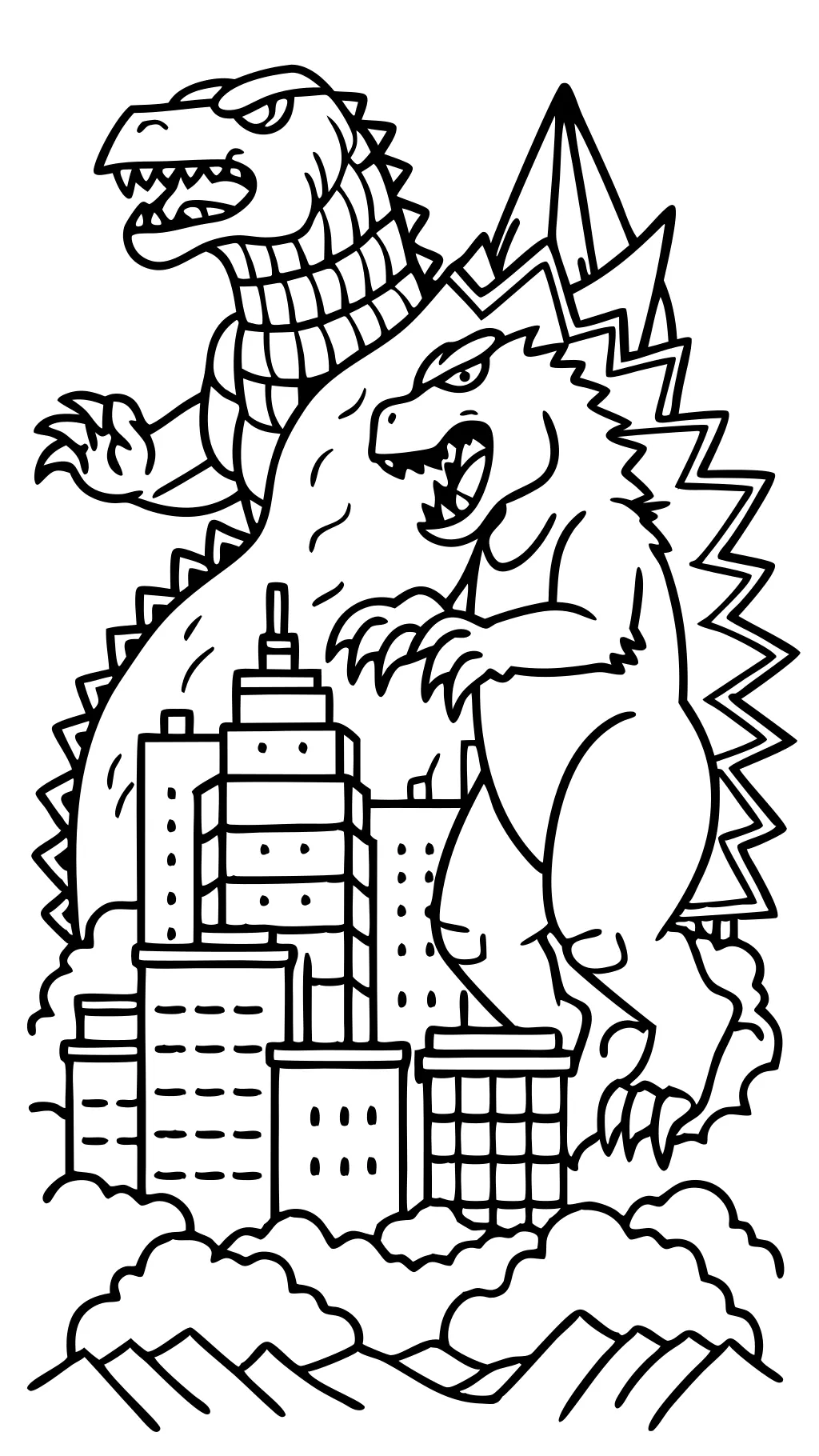 coloriage king kong godzilla